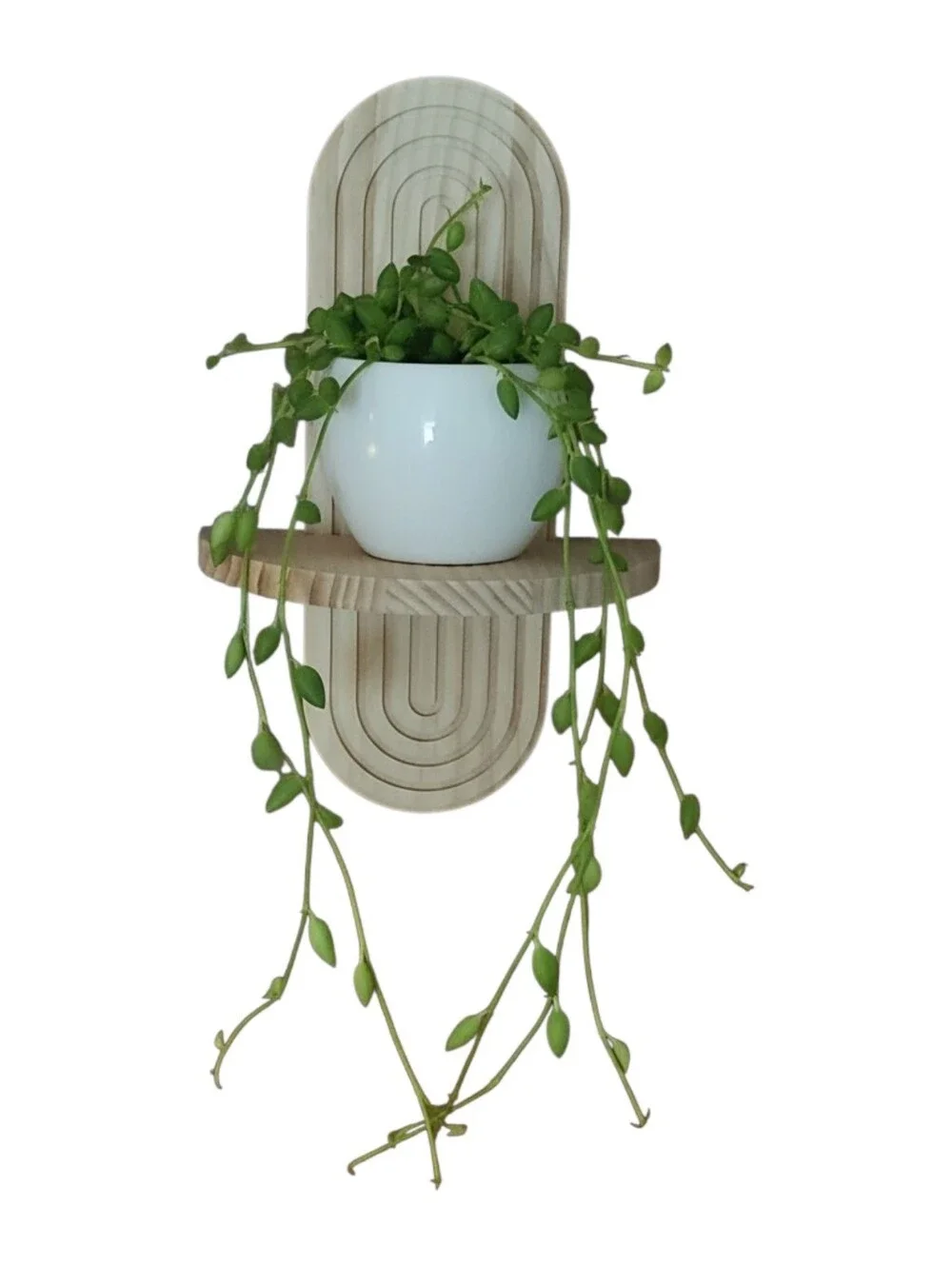 Wooden Arch  Unfinished Wall Shelf